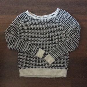 White and black American Eagle sweater